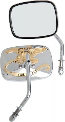 06400476 - DRAG SPECIALTIES MIRROR LIVE-TO-RIDE GOLD