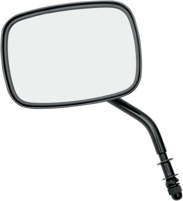 06400655 - DRAG SPECIALTIES MIRROR RECTANGULAR BLACK W/ SHORT STEM