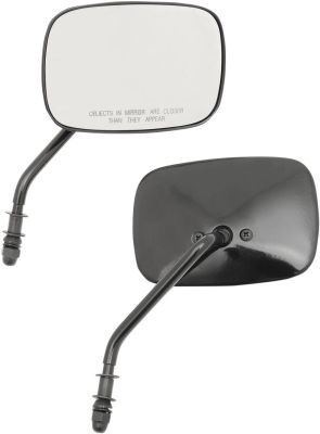 06400981 - DRAG SPECIALTIES MIRRORS OEM-STYLE RECTANGULAR SHORT BLACK