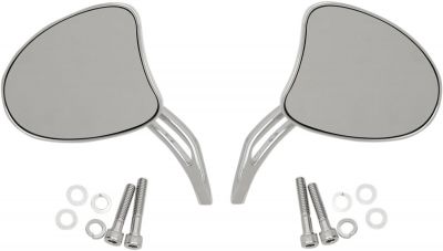 06401097 - DRAG SPECIALTIES MIRRORS TAPERED WITH SHORT SLOTTED STEMS CHROME