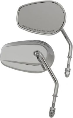 06401307 - DRAG SPECIALTIES MIRRORS SHORT STEM OE-STYLE TEASR DROP CHROME