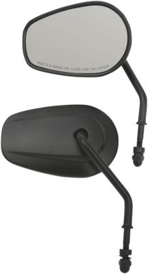 06401308 - DRAG SPECIALTIES MIRRORS SHORT STEM OE-STYLE TEASR DROP BLACK