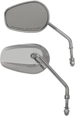 06401309 - DRAG SPECIALTIES MIRRORS LONG STEM OE-STYLE TEASR DROP CHROME