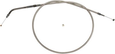 06500727 - MAGNUM THROTTLE CABLE BRAIDED STAINLESS POLISHED NATURE