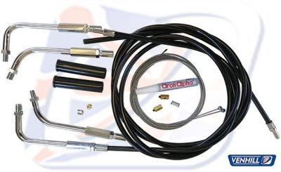 06502165 - VENHILL HD THROTTLE CABLE KIT BLACK. T