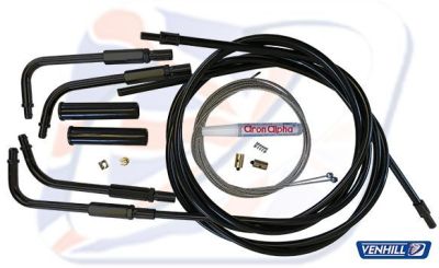 06502169 - VENHILL HD THROTTLE CABLE KIT BLACK. P