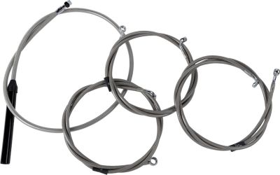 06621174 - LA CHOPPERS Handlebar Cable/Brake Line Kit - Complete - Stock Handleba...