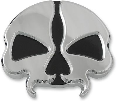07030785 - DRAG SPECIALTIES GAS CAPS SPLIT SKULL CHROME