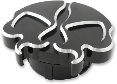 07030790 - DRAG SPECIALTIES GAS CAPS DUMMY SPLIT SKULL BLACK