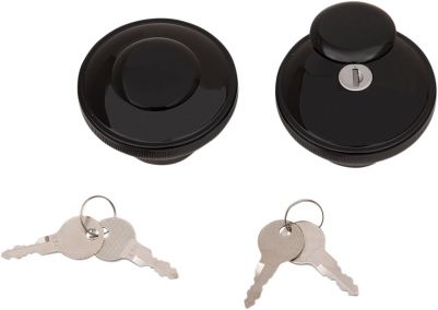 07030816 - DRAG SPECIALTIES CAP GAS LOCK BLK N/VENT