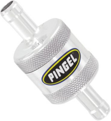 07070005 - PINGEL INLINE SS FUEL FILTER SATIN 3/8 IN 3/8 OUT