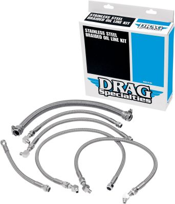 07110035 - DRAG SPECIALTIES OIL LINE KIT STAINLESS STEEL