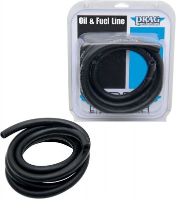 07110195 - DRAG SPECIALTIES OIL LINE BLACK RUBBER 3/8
