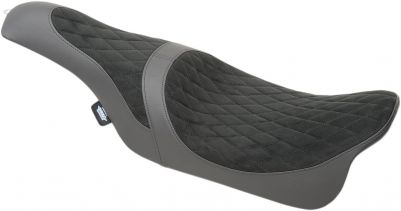 08011038 - DRAG SPECIALTIES SEAT CABALERO FORWARD SUEDE DIAMOND BLACK