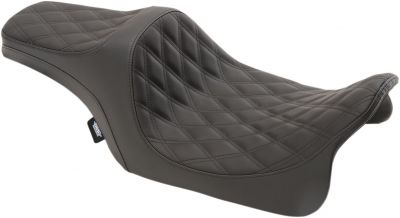 08011114 - DRAG SPECIALTIES SEAT PREDATOR III DOUBLE DIAMOND BLACK/BLACK