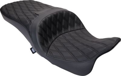 08011481 - DRAG SPECIALTIES Seat Freedom Vinyl Double Diamond Black Stitch FLH 20...