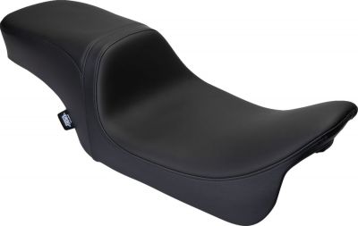 08011495 - DRAG SPECIALTIES Predator 2Up Seat - Solar Leather - Black - Smooth - ...