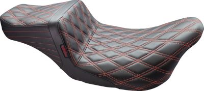 08011536 - Le Pera Tailwhip Seat - Double Diamond w/ Red Thread