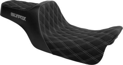 08012153 - SLYFOX Highnoon Seat - Double Diamond - Silver Logo - Touring