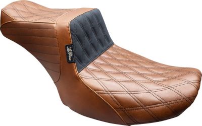 08012182 - Le Pera Tailwhip Seat - Double Diamond - Brown/Black Stitch