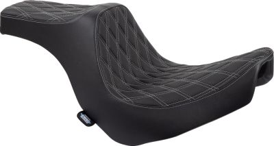 08021493 - DRAG SPECIALTIES Predator III Seat - Double Diamond - Black w/ Silver ...
