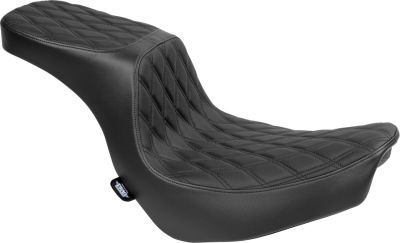 08021635 - DRAG SPECIALTIES Predator 2-Up Seat - Double Diamond - Black Stitching...