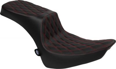 08021643 - DRAG SPECIALTIES Predator III 2-Up Seat - Double Diamond - Red Thread ...