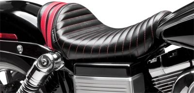 08030443 - Le Pera SEAT STUBS SPOILER SOLO TUCK & ROLL BLACK W/RED STRIPES