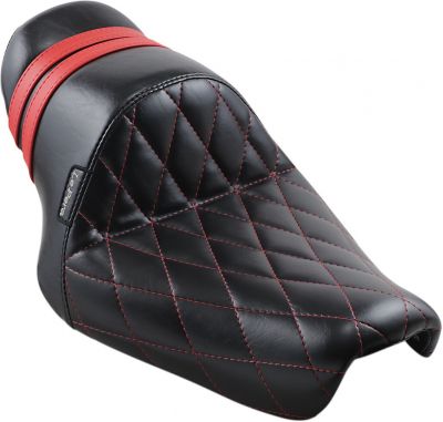 08040594 - Le Pera SEAT STUBS SPOILER DIAMOND STITCHED BLACK W/RED SPEED STRIPES