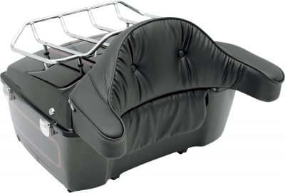08220140 - DRAG SPECIALTIES PAD KING TOUR BOX REAR PILLOW BACKREST VINYL BLACK