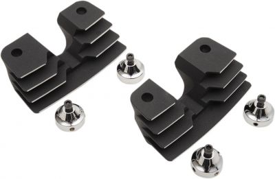 09401313 - DRAG SPECIALTIES SPARK PLUG HEAD BOLT COVERS FINNED BLACK