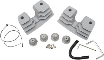 09401314 - DRAG SPECIALTIES SPARK PLUG HEAD BOLT COVERS FINNED SILVER