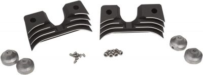 09401315 - DRAG SPECIALTIES SPARK PLUG HEAD BOLT COVERS FINNED BLACK