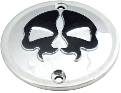 09401616 - DRAG SPECIALTIES COVER POINTS 2-HOLE SPLIT SKULL CHROME
