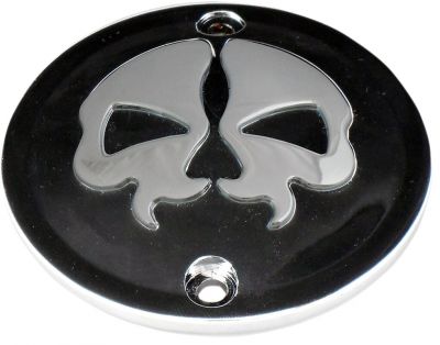 09401617 - DRAG SPECIALTIES COVER POINTS 2-HOLE SPLIT SKULL BLACK