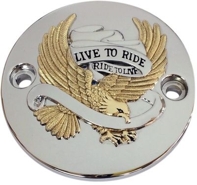 09401646 - DRAG SPECIALTIES LIVE TO RIDE POINTS COVER CHROME/GOLD