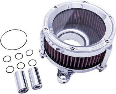 10102050 - TRASK AIR CLEANER KIT ASSAULT CHARGE HIGH-FLOW TBW ALUMINUM CHROME