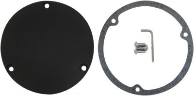 11070364 - DRAG SPECIALTIES DERBY COVER WRINKLE BLACK EVO BT 84-98