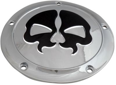 11070552 - DRAG SPECIALTIES COVER DERBY SPLIT SKULL 5-HOLE CHROME