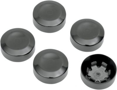 12010598 - DRAG SPECIALTIES REAR BELT PULLEY BOLT COVERS BLACK