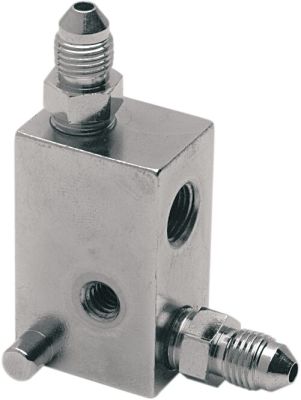 12042724 - DRAG SPECIALTIES REAR BRAKE-TEE W/ BRAKELIGHT-SWITCH HOLE CHROME