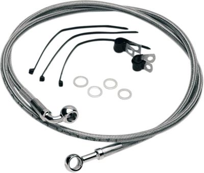12042740 - DRAG SPECIALTIES FRONT BRAKE LINE STAINLESS STEEL