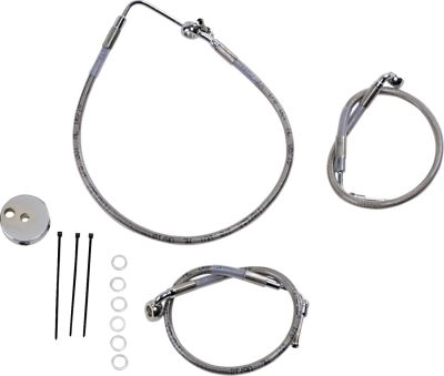 12042741 - DRAG SPECIALTIES FRONT BRAKE LINE STAINLESS STEEL