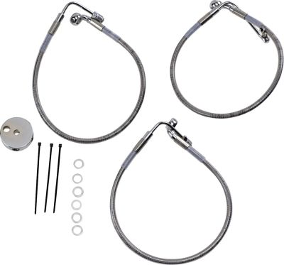 12042742 - DRAG SPECIALTIES FRONT BRAKE LINE STAINLESS STEEL
