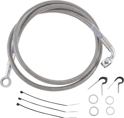 12042750 - DRAG SPECIALTIES FRONT BRAKE LINE STAINLESS STEEL