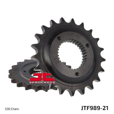 12120834 - JT JTF989.21 FRONT REPLACEMENT SPROCKET 21 TEETH 530 PITCH NATURAL CHR...