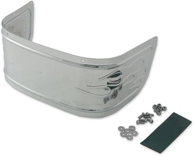 14050223 - DRAG SPECIALTIES FENDER SKIRTS FLAME FRONT CHROME