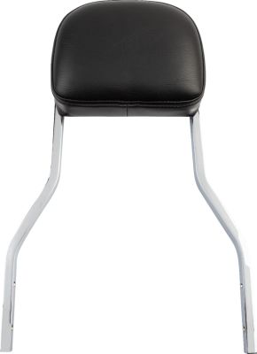 15010407 - COBRA SHORT SQUARE SISSY BAR CHROME WITH PAD HD