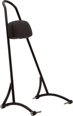 15010450 - BURLY SISSY BAR TALL BLACK POWDER-COATED