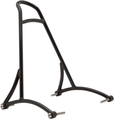 15010587 - BURLY SISSY BAR SHORT W/PAD BLACK POWDER-COATED